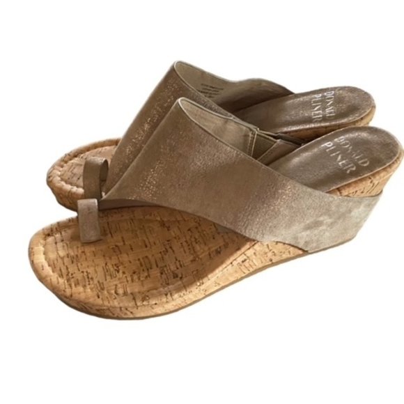 Donald Pliner Women's Disco Platform Sandal - Lizard Print Leather Slip-on With Memory Foam Insole